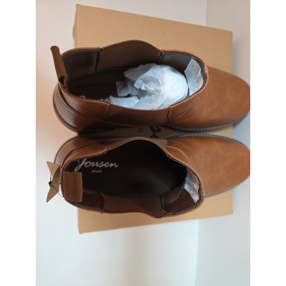 Jonsen Milan Mens 12 Chelsea Shoe Ankle Memory Foam Boot Brown AMY8119A - Picture 5 of 9